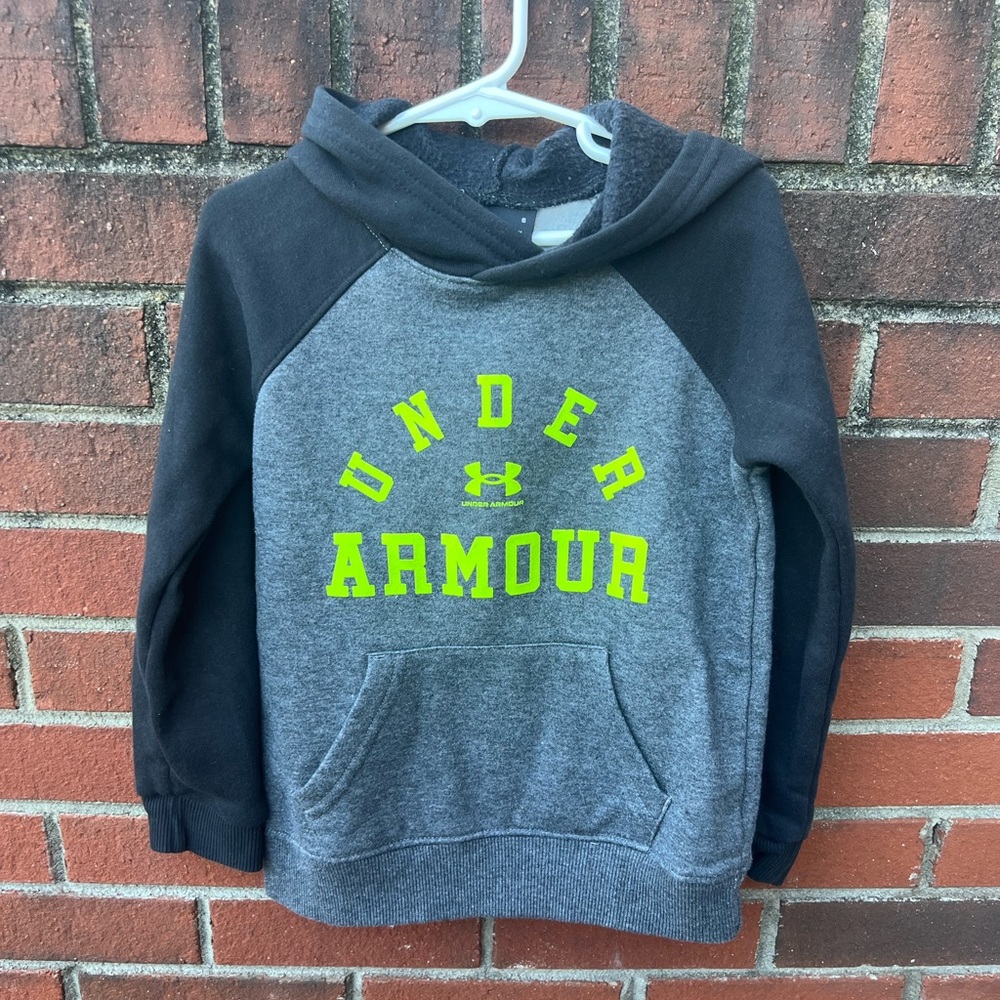 Boys Under Armour Pullover Hoodie Gray